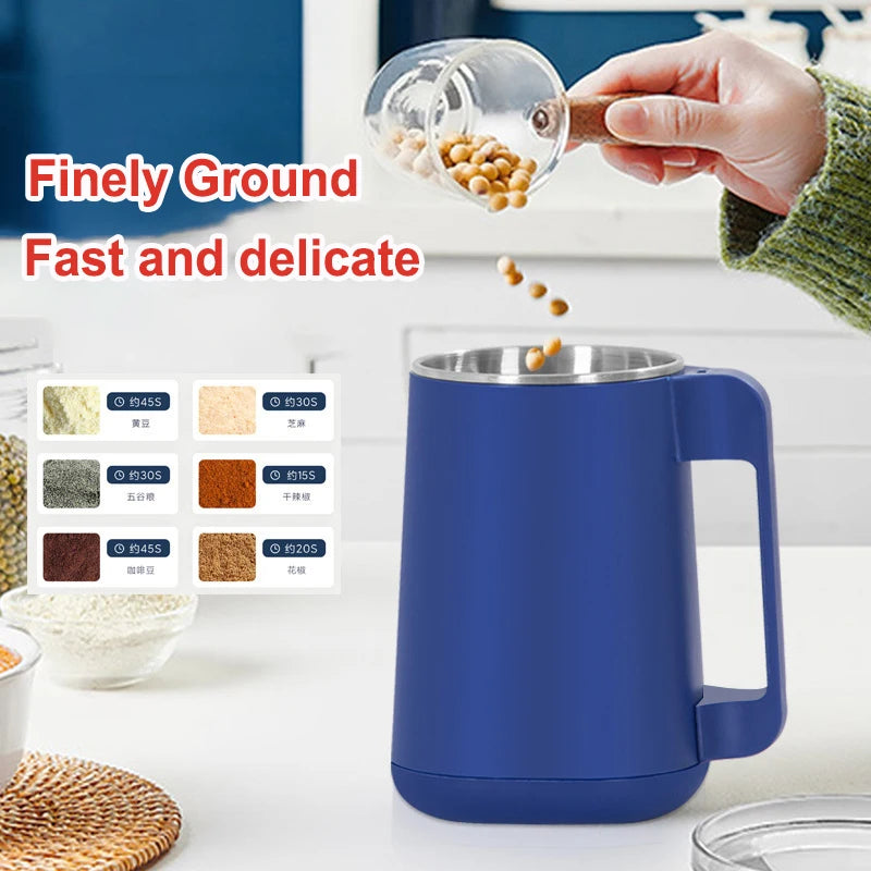 2025 New 500ml Large Capacity Coffee Grinder Household Portable Fine Powder Grinder Dry and Wet Dual-use Nut Spice Grinder