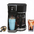 2-Way 12 Cup Programmable Drip Hot and Iced Coffee Maker & Single Serve Coffee Machine, AquaFlow Showerhead, Glass Carafe, A
